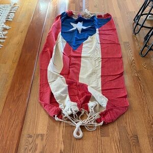 canvas puerto rico flag hammock looks new with canvas storage bag